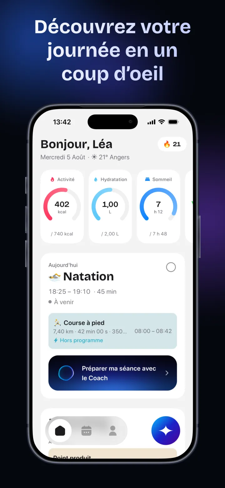 Votre journée en un coup d'œil