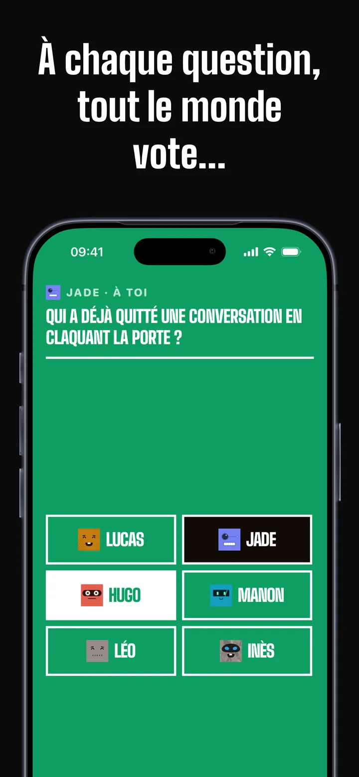 À chaque question, tout le monde vote…